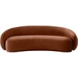 Meridian Furniture Emery Cognac Velvet Sofa