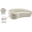 Meridian Furniture Emery Cream Velvet Sofa