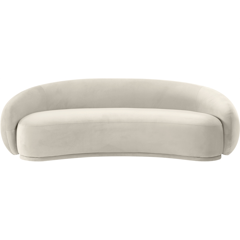 Meridian Furniture Emery Cream Velvet Sofa