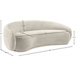 Meridian Furniture Emery Cream Velvet Sofa