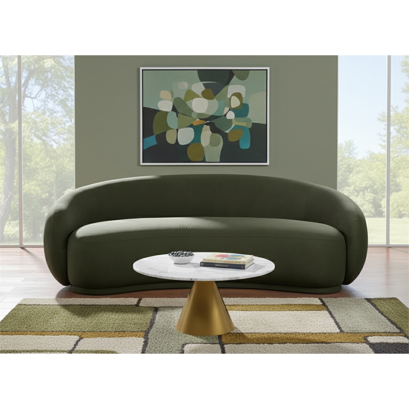 Meridian Furniture Emery Green Velvet Sofa