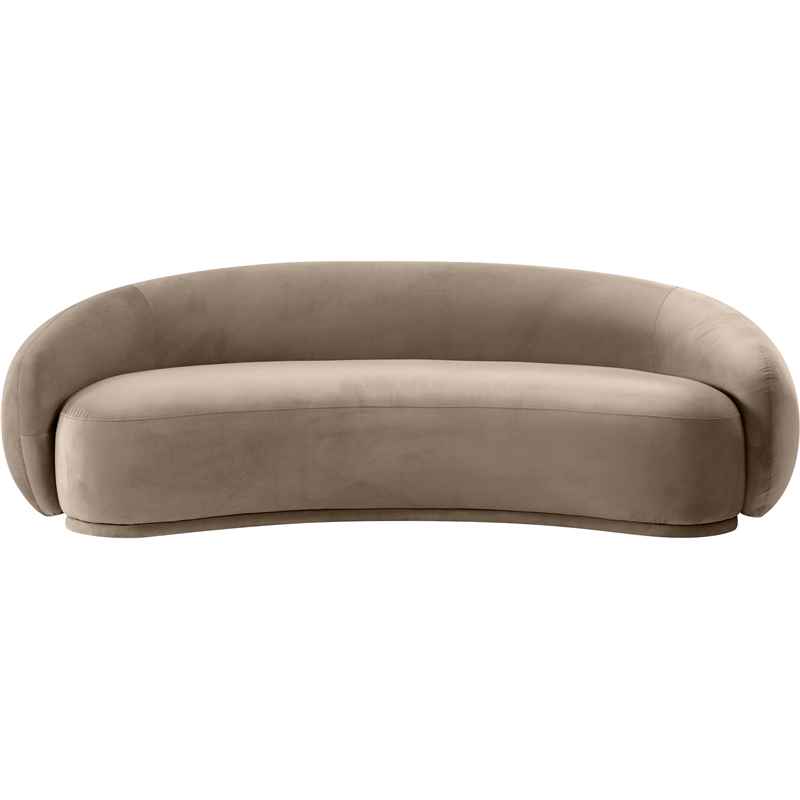 Meridian Furniture Emery Taupe Velvet Sofa