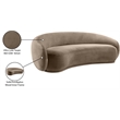 Meridian Furniture Emery Taupe Velvet Sofa