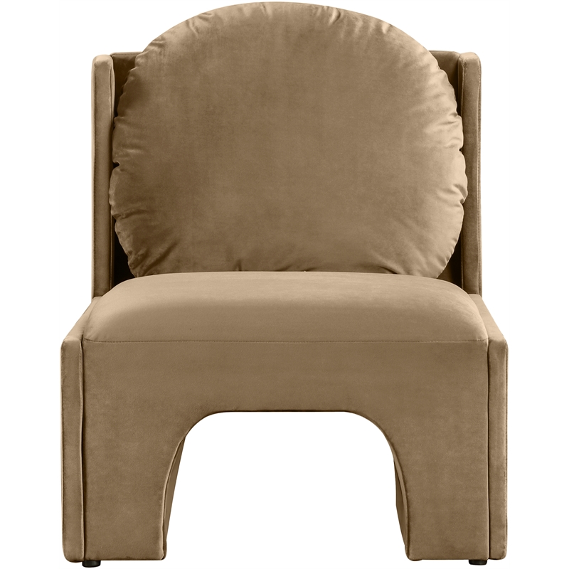 Meridian Furniture Sigma Beige Velvet Accent Chair
