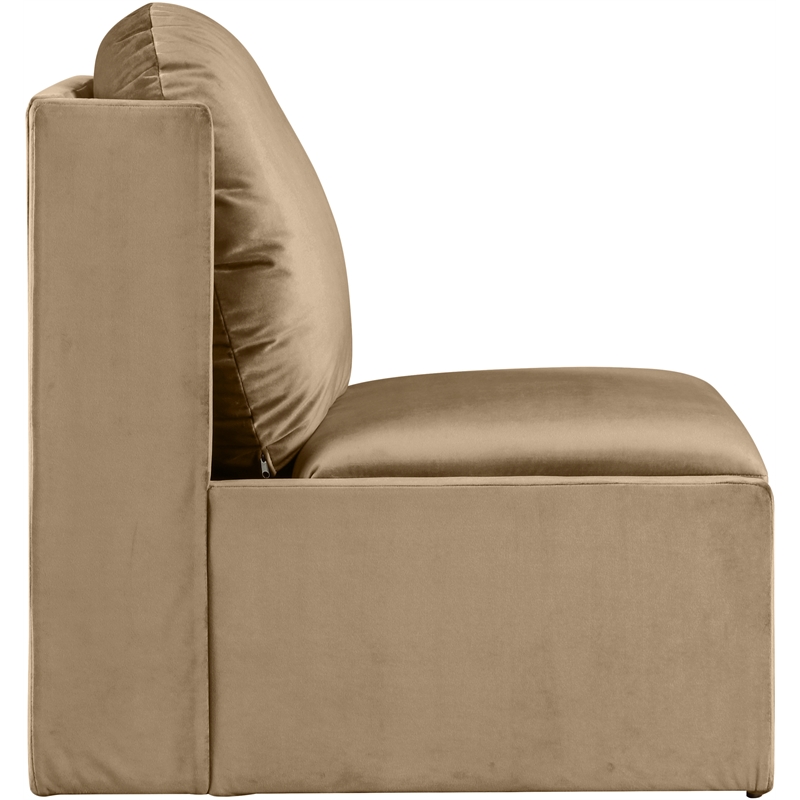 Meridian Furniture Sigma Beige Velvet Accent Chair