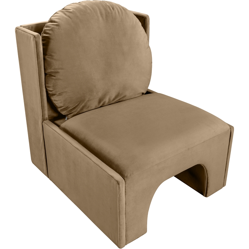 Meridian Furniture Sigma Beige Velvet Accent Chair
