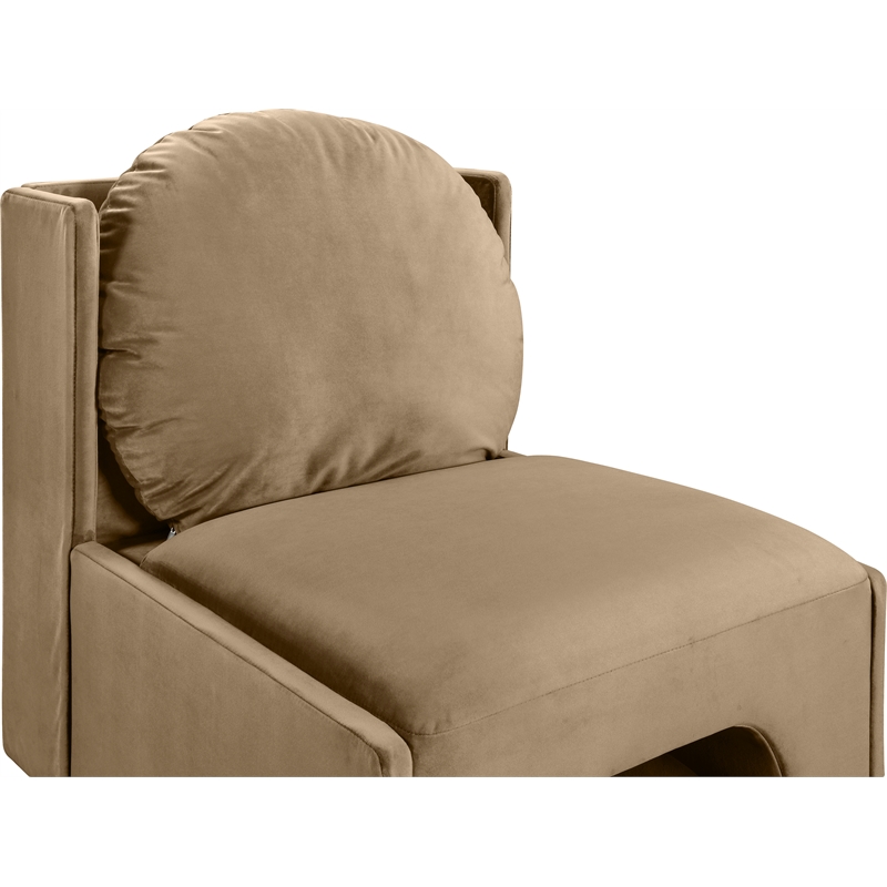 Meridian Furniture Sigma Beige Velvet Accent Chair