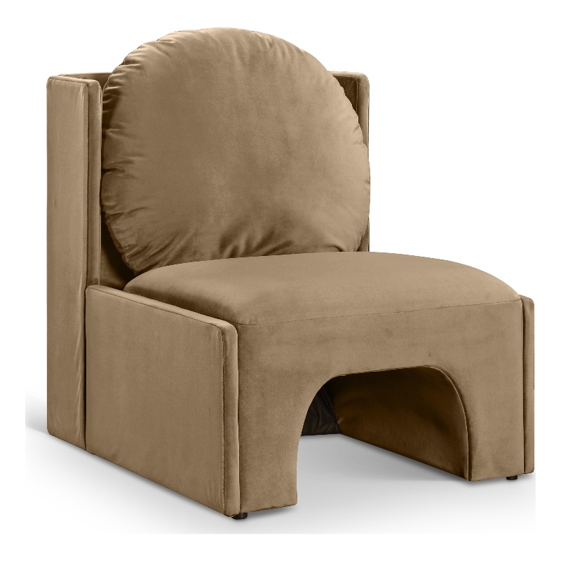 Meridian Furniture Sigma Beige Velvet Accent Chair