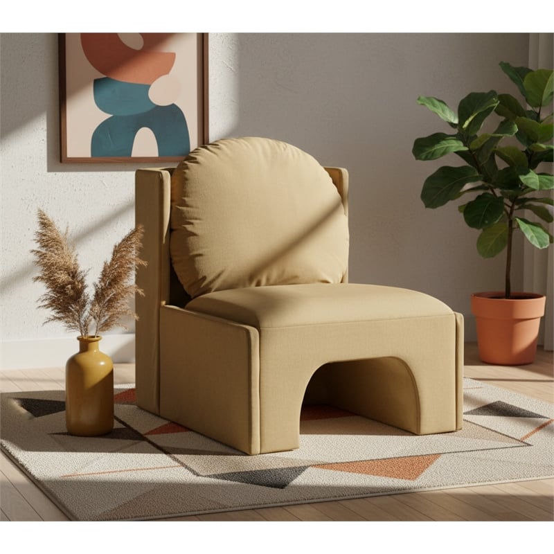 Meridian Furniture Sigma Camel Velvet Accent Chair