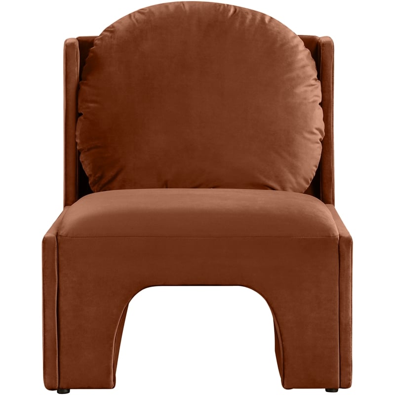 Meridian Furniture Sigma Cognac Velvet Accent Chair