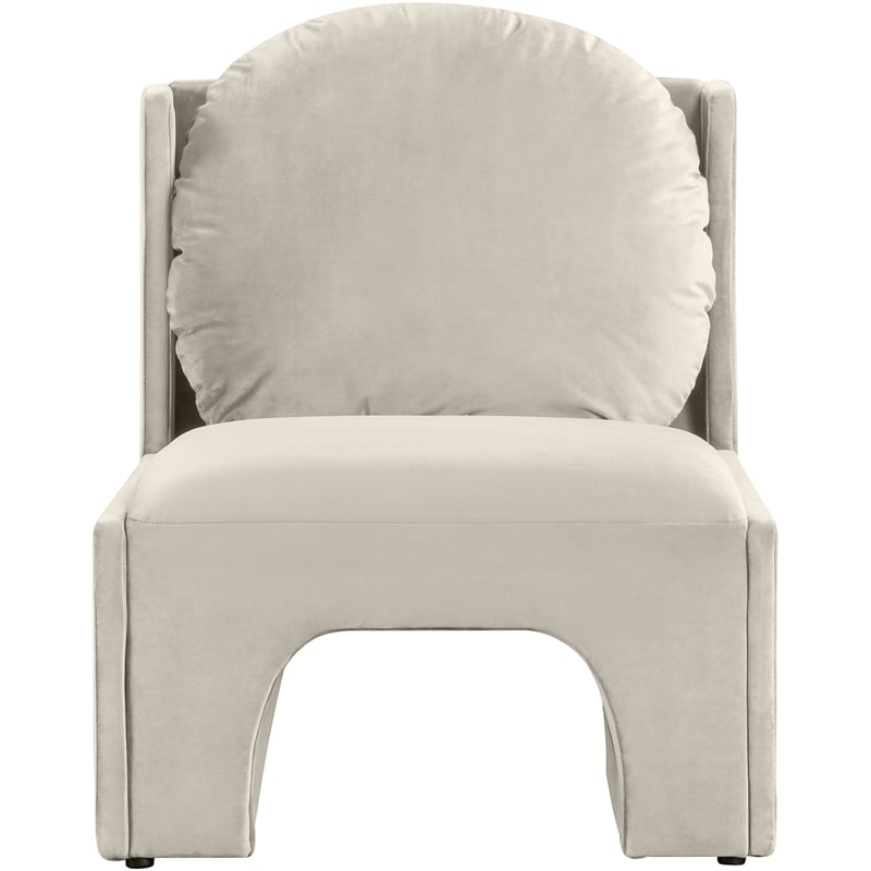 Meridian Furniture Sigma Cream Velvet Accent Chair