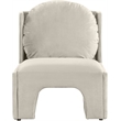 Meridian Furniture Sigma Cream Velvet Accent Chair