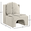 Meridian Furniture Sigma Cream Velvet Accent Chair