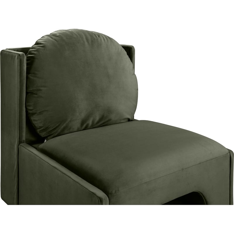 Meridian Furniture Sigma Green Velvet Accent Chair