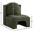 Meridian Furniture Sigma Green Velvet Accent Chair
