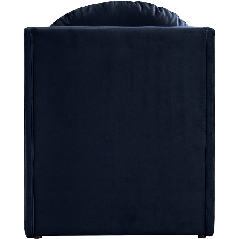meridian furniture sigma navy velvet accent chair