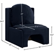 Meridian Furniture Sigma Navy Velvet Accent Chair