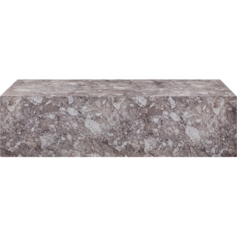 Meridian Furniture Piazza Brown Concrete Indoor/Outdoor Coffee Table