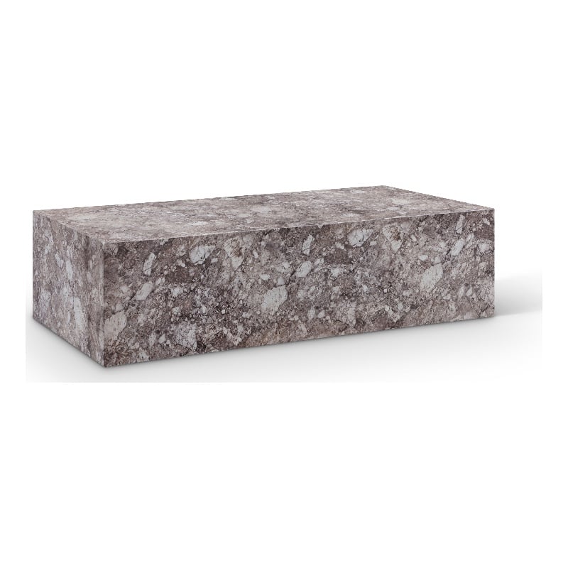 Meridian Furniture Piazza Brown Concrete Indoor/Outdoor Coffee Table