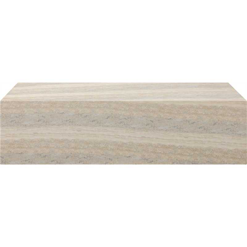 Meridian Furniture Piazza Travertine Finish Concrete Indoor/Outdoor Coffee Table