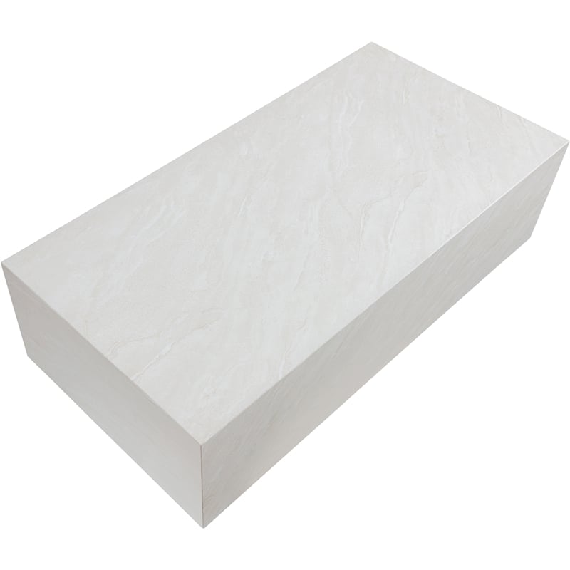 Meridian Furniture Piazza Off White Concrete Indoor/Outdoor Coffee Table