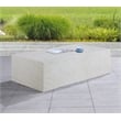Meridian Furniture Piazza Off White Concrete Indoor/Outdoor Coffee Table