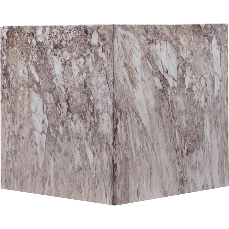 Meridian Furniture Piazza Brown Marble Finish Concrete Indoor/Outdoor End Table