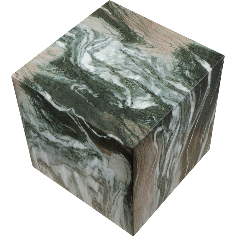 Meridian Furniture Piazza Green Marble Finish Concrete Indoor/Outdoor End Table
