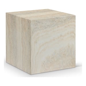 Meridian Furniture Piazza Travertine Finish Concrete Indoor/Outdoor End Table