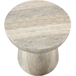 Meridian Furniture Avellino Travertine Finish Concrete Indoor/Outdoor End Table
