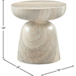 Meridian Furniture Avellino Travertine Finish Concrete Indoor/Outdoor End Table