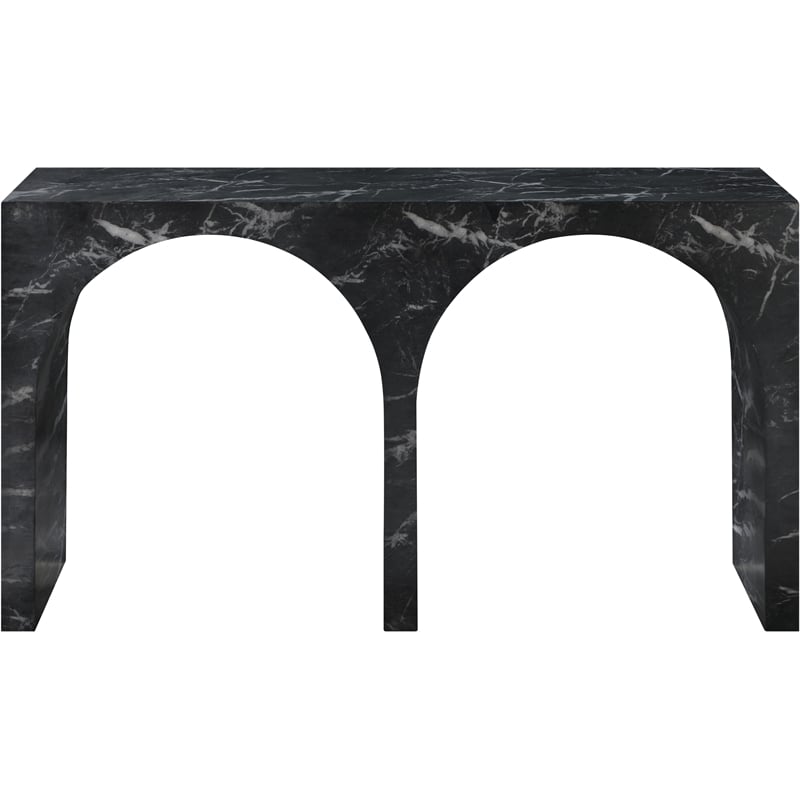 Meridian Furniture Faenza Black Marble Finish Console Table