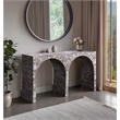 Meridian Furniture Faenza Brown Marble Finish Console Table