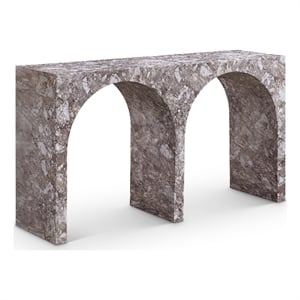 Meridian Furniture Faenza Brown Marble Finish Console Table