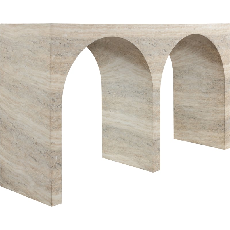 Meridian Furniture Faenza Travertine Finish Console Table