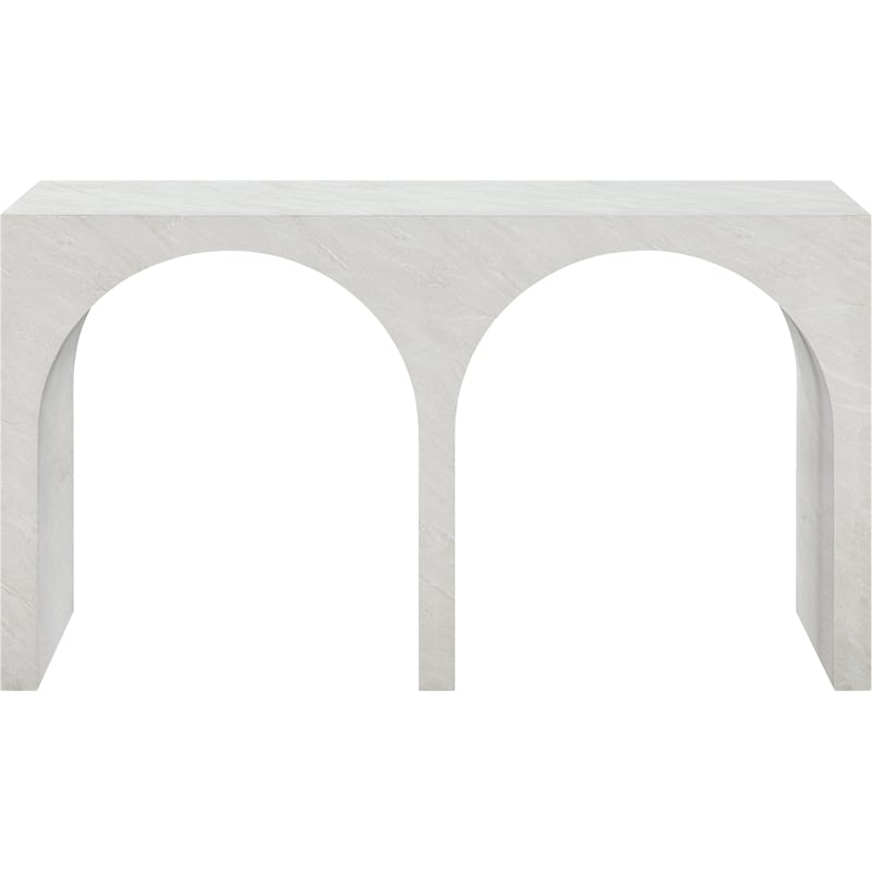 Meridian Furniture Faenza White Marble Finish Console Table