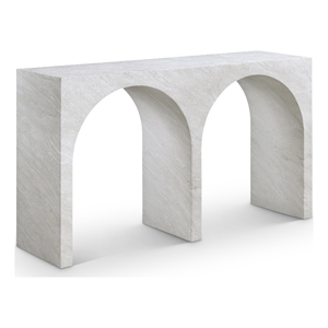 Meridian Furniture Faenza White Marble Finish Console Table
