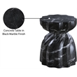 Meridian Furniture Caserta Black Marble Finish Concrete Indoor/Outdoor End Table