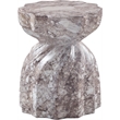 Meridian Furniture Caserta Brown Marble Finish Concrete Indoor/Outdoor End Table