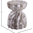 Meridian Furniture Caserta Brown Marble Finish Concrete Indoor/Outdoor End Table
