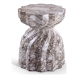 Meridian Furniture Caserta Brown Marble Finish Concrete Indoor/Outdoor End Table