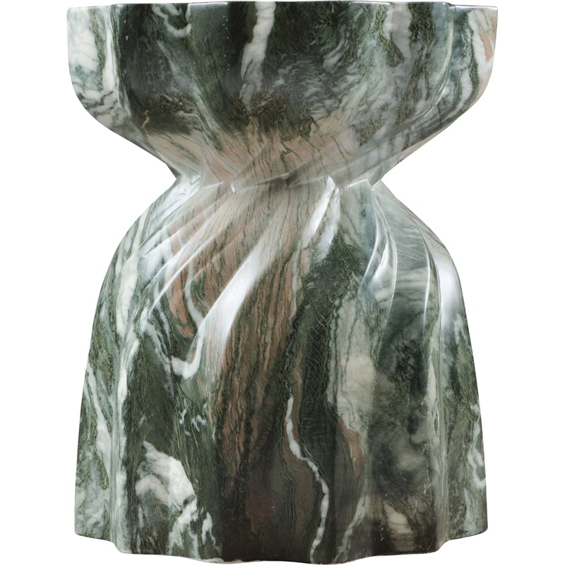 Meridian Furniture Caserta Green Marble Finish Concrete Indoor/Outdoor End Table