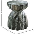 Meridian Furniture Caserta Green Marble Finish Concrete Indoor/Outdoor End Table