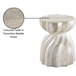 Meridian Furniture Caserta Travertine Concrete Indoor/Outdoor End Table