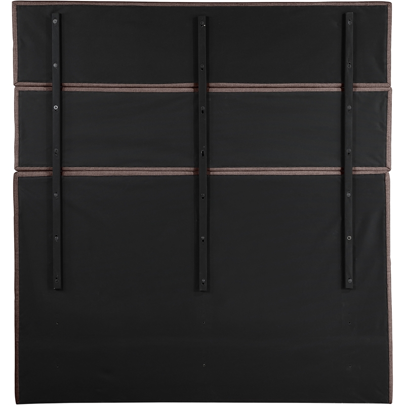 Meridian Furniture Adam Brown Linen Textured Fabric King Bed