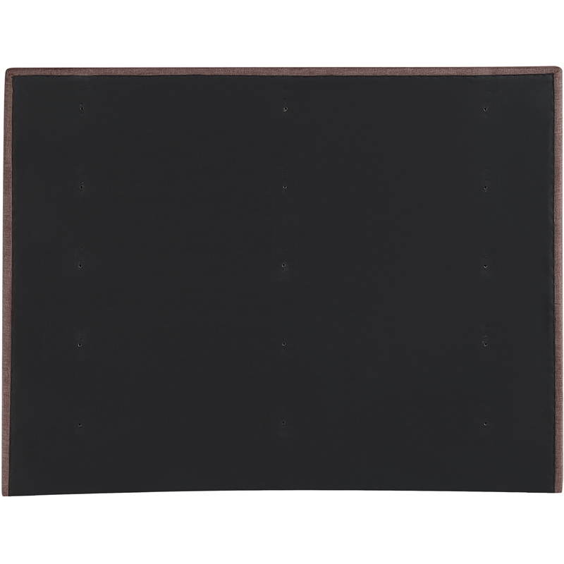 Meridian Furniture Adam Brown Linen Textured Fabric Queen Bed