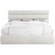 Meridian Furniture Adam Cream Linen Textured Fabric King Bed