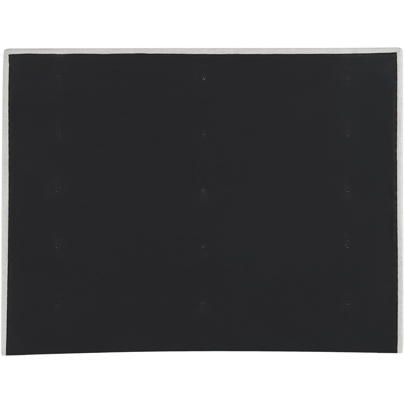 Meridian Furniture Adam Cream Linen Textured Fabric Queen Bed