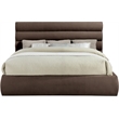 Meridian Furniture Adam Brown Chenille Fabric King Bed