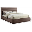 Meridian Furniture Adam Brown Chenille Fabric King Bed